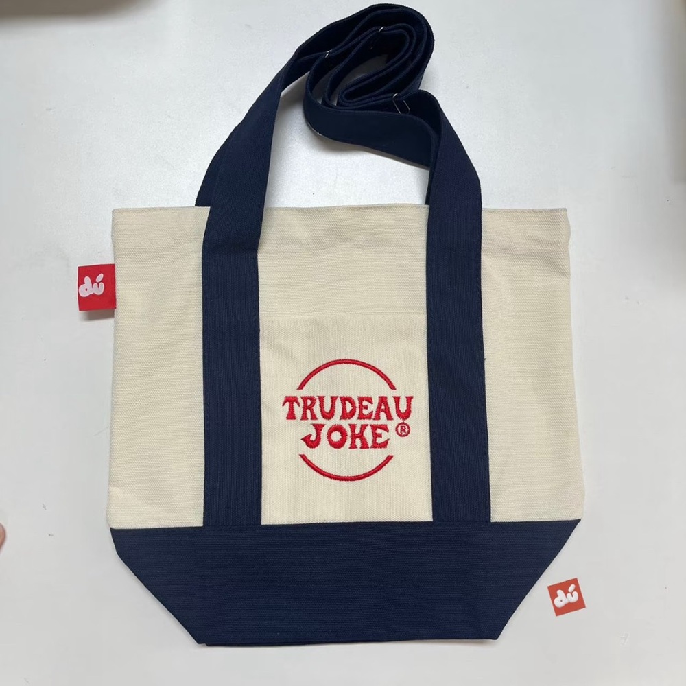 Trudeau Joke - Not Trader Joe Canvas Tote Bag - image 3